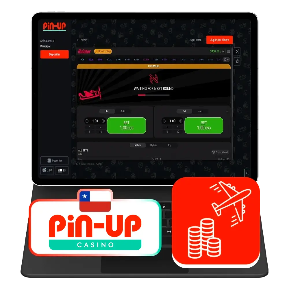 Experimenta el popular juego Aviator en Pin-Up Casino.