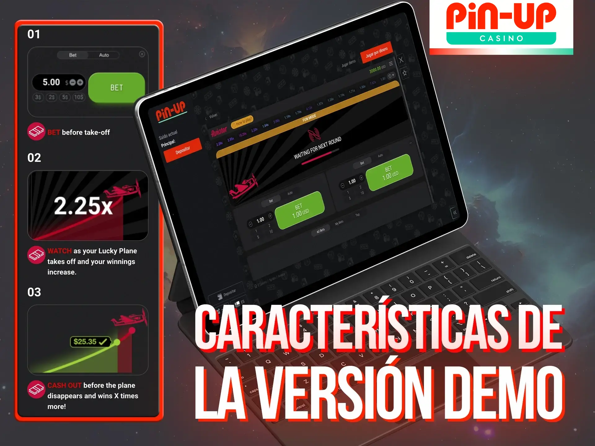 Familiarízate con los entresijos y las reglas de juego de Aviator de Pin-Up Casino.