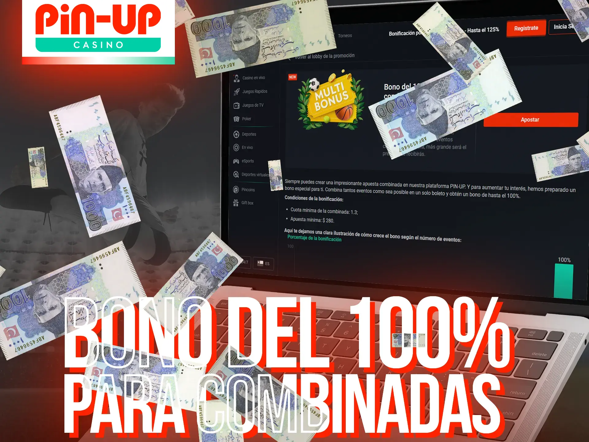 Duplica tus Apuestas con el Bono del 100% de Pin-Up.