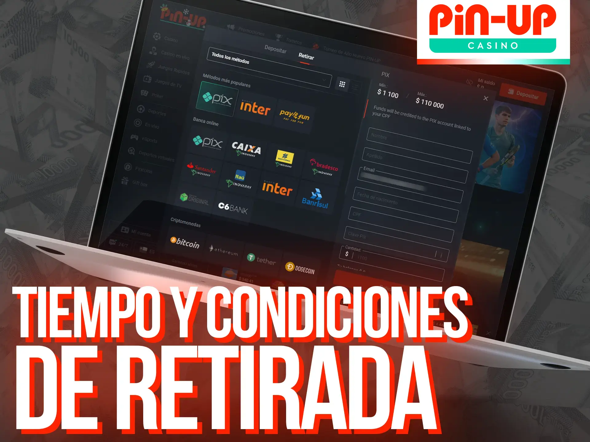 Retira tus ganancias fácilmente en Pin Up Casino.