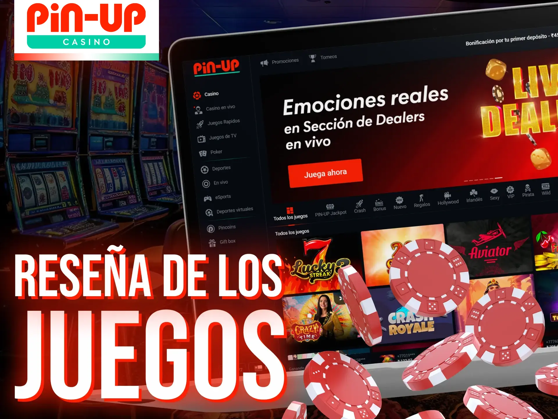 Pin-Up Casino presenta una variedad de juegos de casino populares de proveedores confiables.