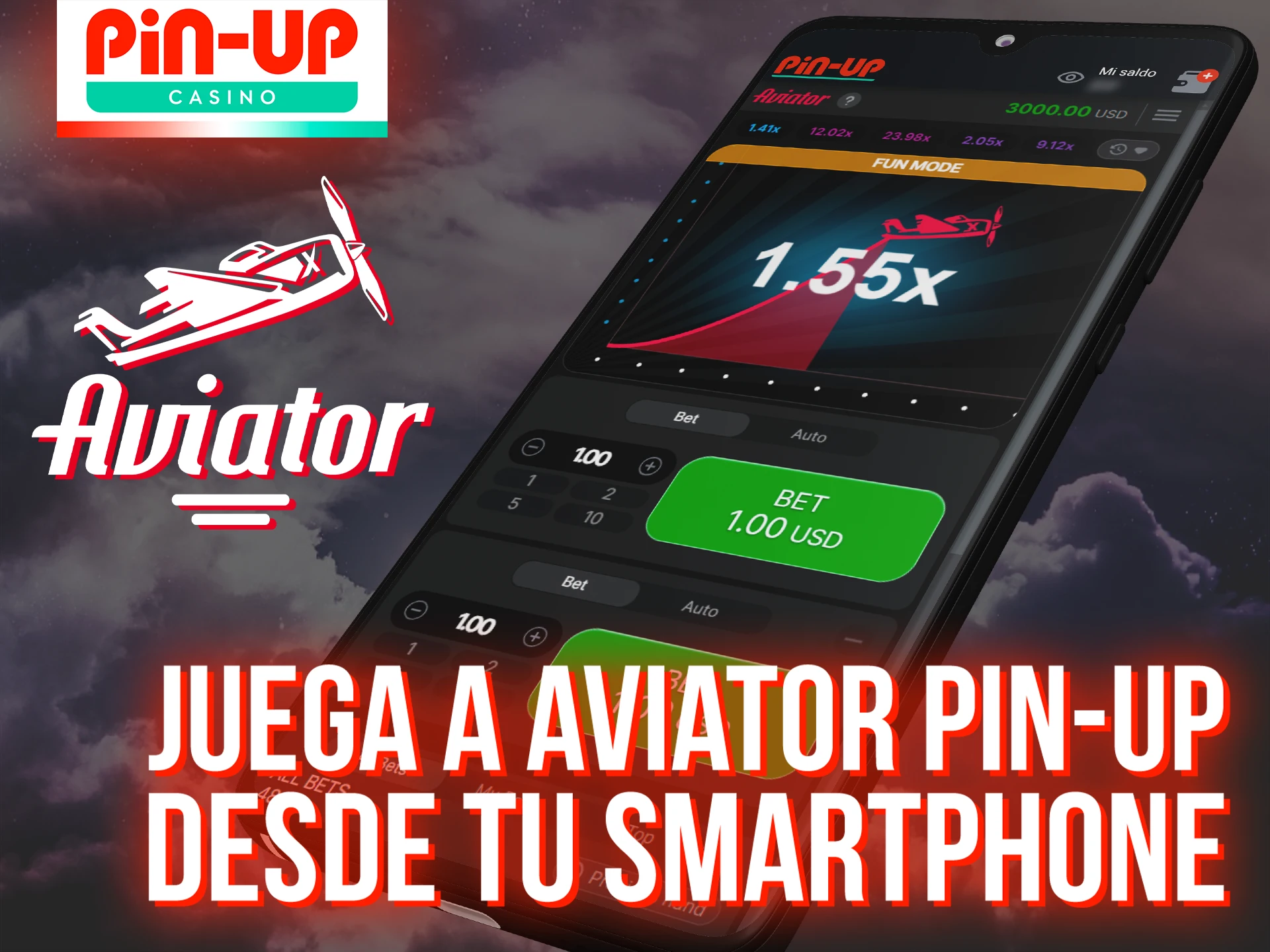 Descarga la aplicación móvil Pin-Up y disfruta del juego Aviator.