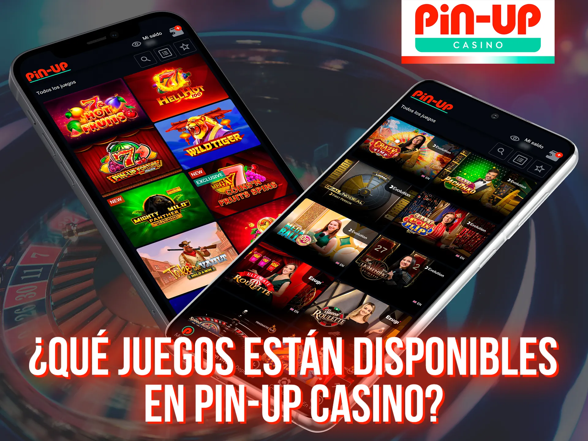 Consulta la lista de juegos disponibles en Pin-Up Casino.