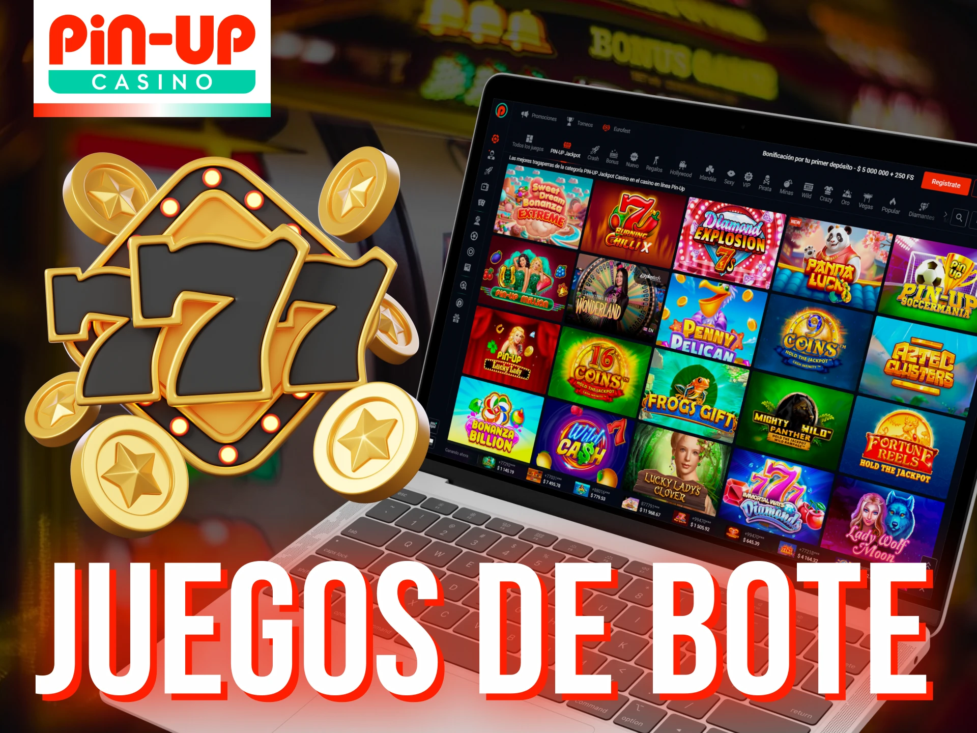 Juega emocionantes juegos con jackpot en Pin Up.