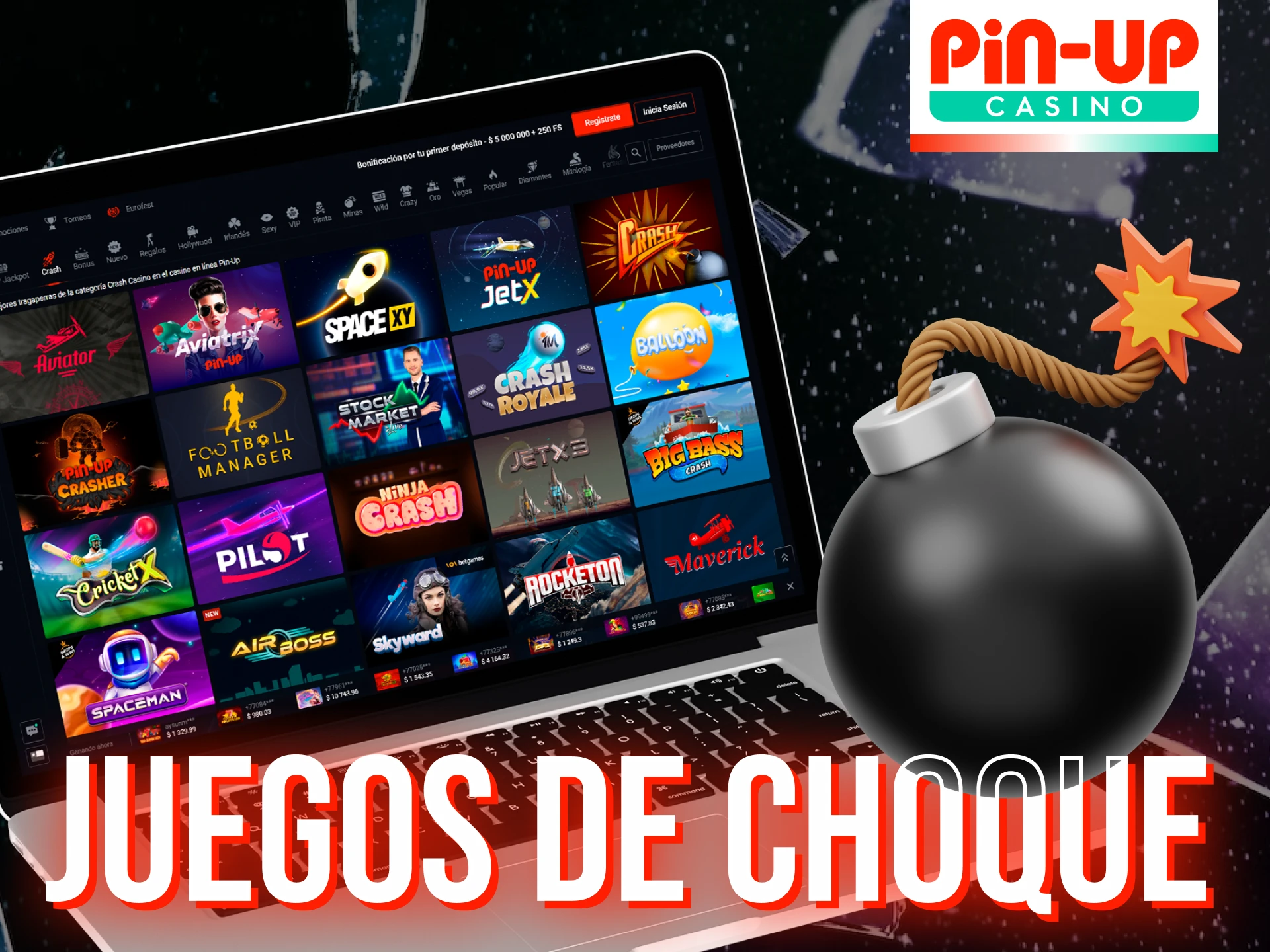 Prueba suerte en los juegos intensivos de Pin Up.