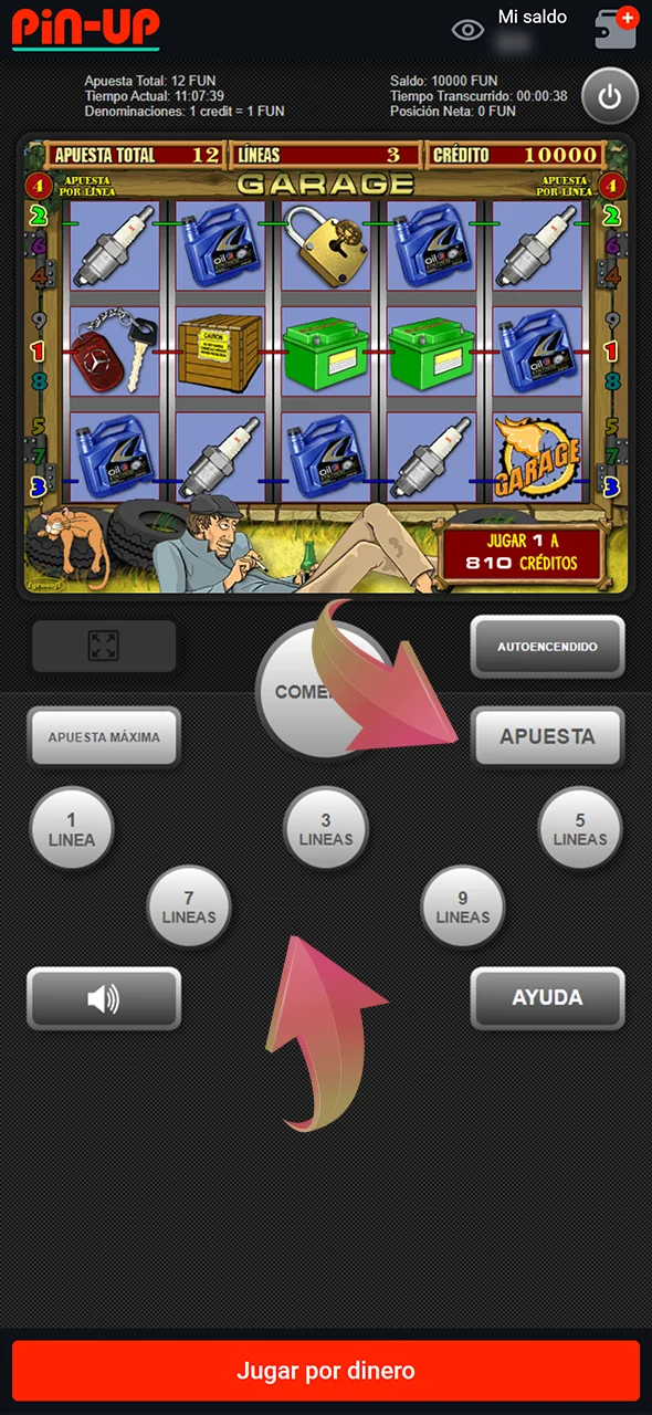 Personaliza tu apuesta en el juego en el sitio web de Pin-Up.